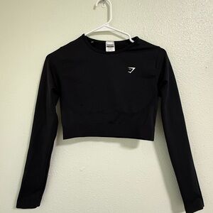 Gymshark Black Long Sleeve Crop Top